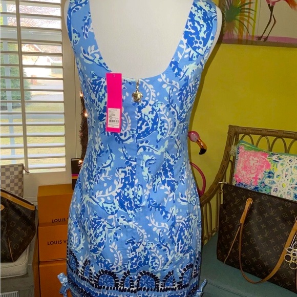 Lilly Pulitzer NWT Mila Stretch Shift Dress Turtley Awesome $188 Size 00,0,4 - Picture 9 of 11